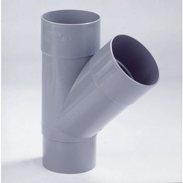 PVC Y-stuk 45° 2x mof/verjongd spie