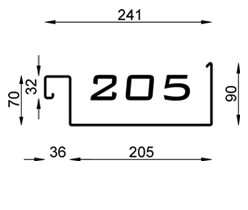 Zink dakgoot - Model B205
